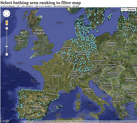 O&ugrave; aller se baigner en Europe ? | Journalisme graphique | Scoop.it