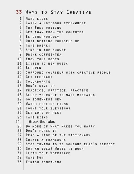 33 Simple Ways To Stay Creative | @iSchoolLeader Magazine | Scoop.it