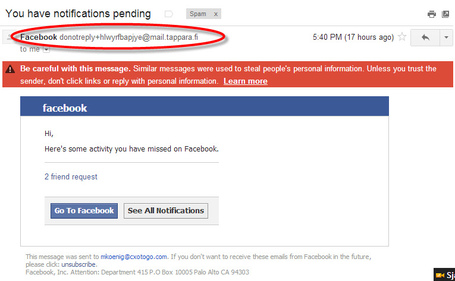 Facebook email scam/password stealer | Ask Marty Tech Stuff | Scoop.it