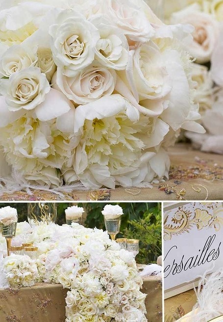 Royal Wedding inspiration tabletop Opulent Gold and White San Diego 