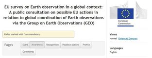 Consulta pública de la Unión Europea sobre «Observación de la Tierra en un contexto global»