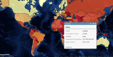 Corruption Index Map | geoinforma&ccedil;&atilde;o | Scoop.it
