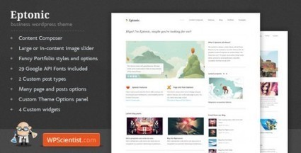 Clean Minimalistic Theme – Eptonic By WPScientist | Premium Wordpress Themes | Scoop.it