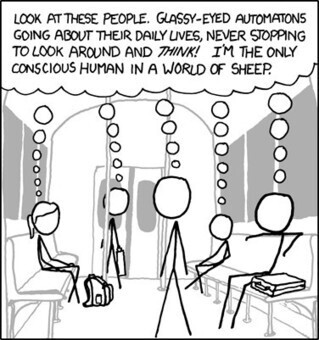 Sheeple... - I am the only conscious human... | Intelligent humor | Scoop.it
