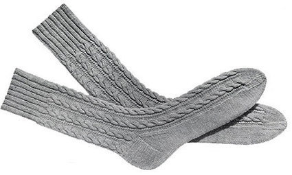 Mens Cable Socks Pattern #603 & #610 Knit...