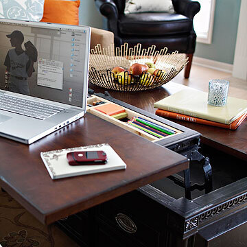 A Functional Coffee Table Serves As A Work Surface | Home & Office Organization | Scoop.it