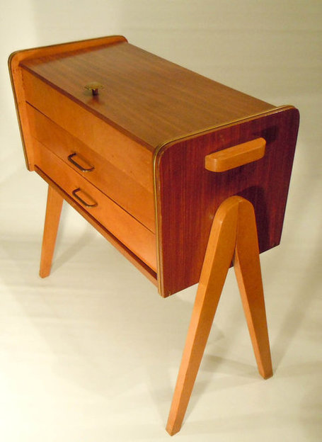 Cute sewing cupboard, Dutch design from the early 1960s | Antiques & Vintage Collectibles | Scoop.it