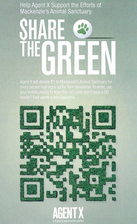 But at the time around the Golf Outing people that scanned the QR Code were