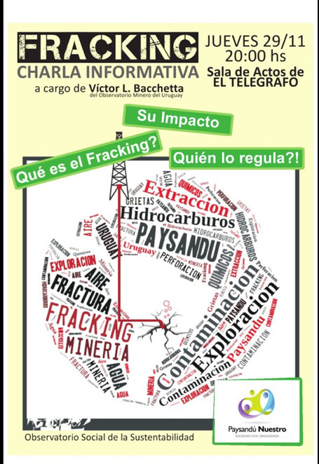 Paysandú / Charla informativa : Fracking. 29/11/2012 | MOVUS | Scoop.it