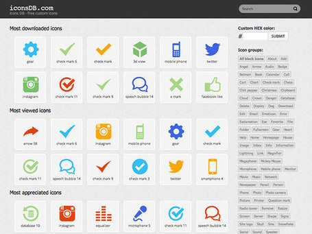 Iconsdb, des ic&ocirc;nes aux couleurs de ton choix | Community management - m&eacute;dias sociaux | Scoop.it