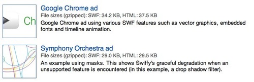 Google Swiffy - converts SWF files to HTML5