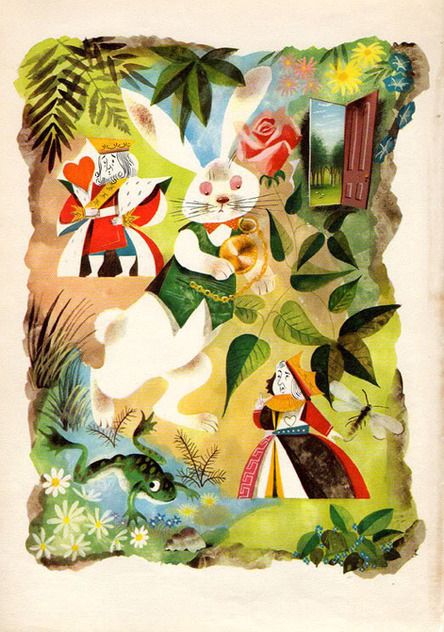 Leonard Weisgard&rsquo;s Stunning 1949 Alice in Wonderland Illustrations | Bibliophilia Galore | Scoop.it