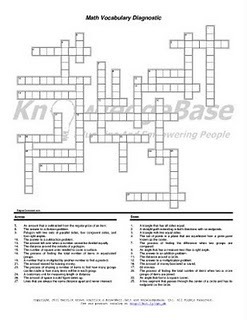 Math Crossword Puzzles on Reach   Then Teach  Math Crossword Puzzle Language Diagnostic   Math