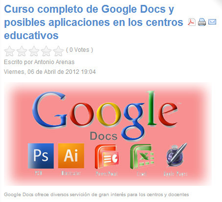 Curso completo de Google Docs y posibles aplicaciones en los centros educativos | Educaci&oacute;n y TIC | Scoop.it