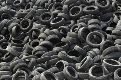 Discarded tyres