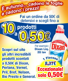 10 detersivi a 50 centesimi l'uno | Coupon e buoni sconto per la spesa