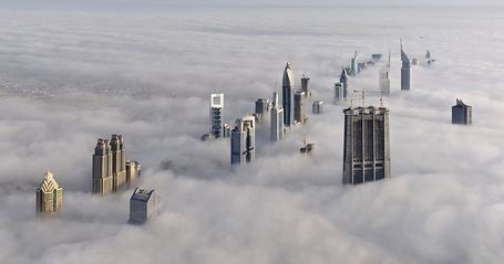 The Dubai Skyline In The Fog | Geography Education | Scoop.it