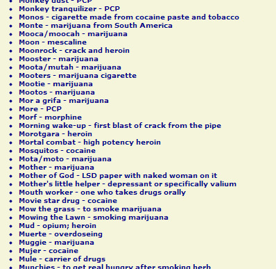 EN) – Glossary of Drug-Related Slang (Street Language) | FAST Area 