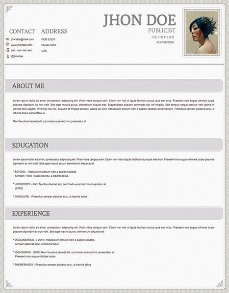20 CV templates bundle, including editable sources. (PSD files ...