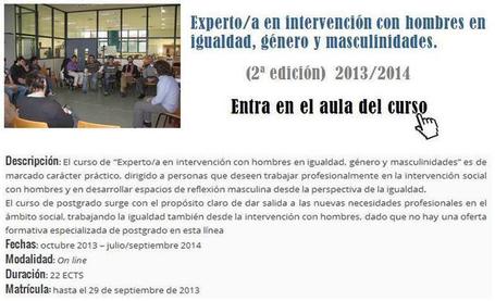Experto/a en intervenci&oacute;n con hombres en igualdad, g&eacute;nero y masculinidades 2013/14 | Cuidando... | Scoop.it