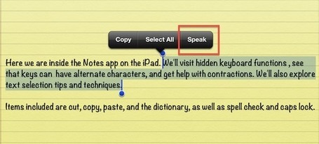 Talking Text - How to Make Your iPad Speak Selected Words & Phrases | iPad Academy | iPad Apps for Education | Scoop.it