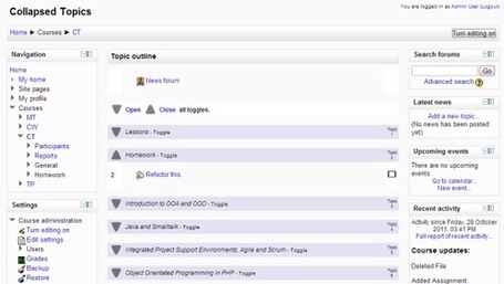 Collapsed Topics course format | MoodleUK | Scoop.it