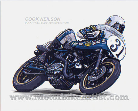 Ducati Art | Cook Neilson 31 Ducati Old Blue 750SS motorcycle | ernyoung | Ductalk | Scoop.it