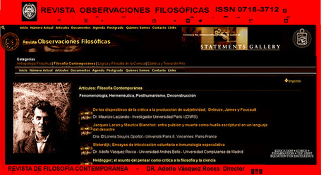 REVISTA DE FILOSOFÍA CONTEMPORÁNEA – REVISTA OBSERVACIONES FILOSÓFICAS – Dr. ADOLFO VÁSQUEZ ROCCA  Director | ADOLFO VÁSQUEZ ROCCA | Scoop.it