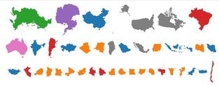 ¿Y si ordenamos los países por tamaño?