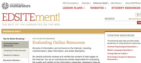 Evaluating Online Resources | EDSITEment | Adult Literacy | Scoop.it