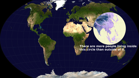 More than half of the world's population lives inside this circle | Cultural Geography News | Scoop.it