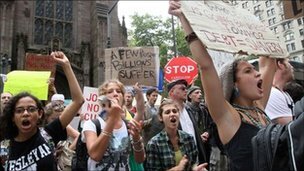 Occupy Wallstreet - the compilation from 2011-09-20 on has been continued by http://99percent.soup.io/ since 2011-10-20, which is still continuously updated (2012--02-01) - oAnth | oAnth-miscellaneous | Scoop.it