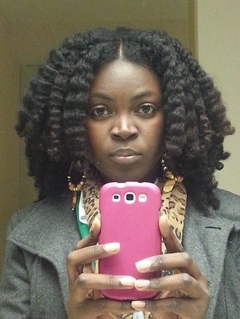 black hair textured style