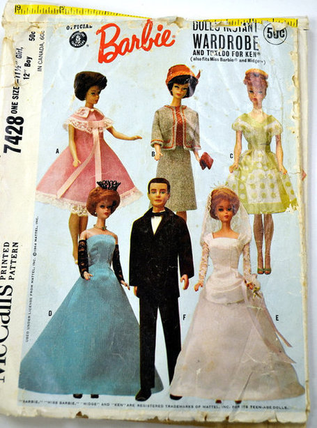 Vintage 1964 Barbie's Wedding Gown Sewing Pattern by Goofingoff