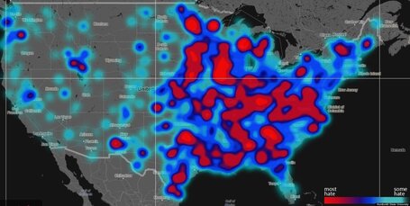 Interactive Map of Hate Speech on Twitter | What People Are Talking About Online | Scoop.it