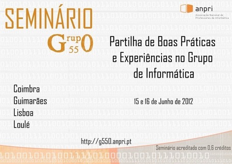P&eacute;rolas com as TIC: Semin&aacute;rio G550- Partilha de Boas Pr&aacute;ticas e ... | Aprendizagem Informal (Informal Learning) e Tecnologia | Scoop.it