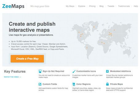 Create your own map, build interactive maps, place photos, videos on a map | all things teacher librarian | Scoop.it
