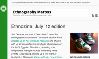 July Edition of Ethnozine &ndash; Ethnography of Wikipedia Sources, Live Fieldnoting, & 4 guest contributors for The Ethnographer&rsquo;s Reading&nbsp;List | Libraries and Ethnography | Scoop.it