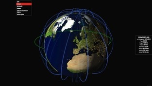 Todos los objetos que orbitan la Tierra, en un gráfico en tiempo real
