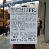 Buy this &hellip; This Is Your Life Manifesto Poster by Holstee | Happiness Definition | Scoop.it