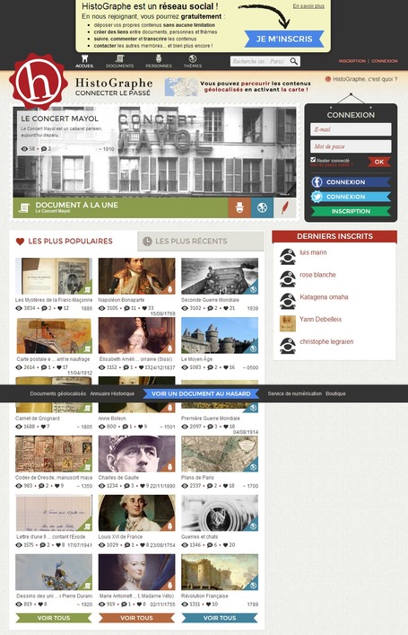 HistoGraphe.com : D&eacute;couvrez le premier r&eacute;seau social d&eacute;di&eacute; au pass&eacute; | formation 2.0 | Scoop.it