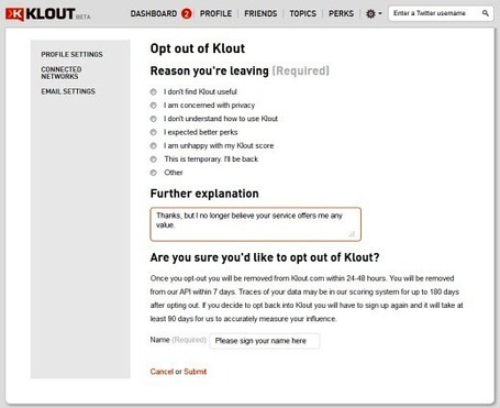 Out of Klout | NevilleHobson.com | Influence Networks - Future Influence Marketing | Scoop.it
