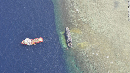 Report: Extracting stranded U.S. minesweeper may take 2 months | Indigo Scuba | Scoop.it