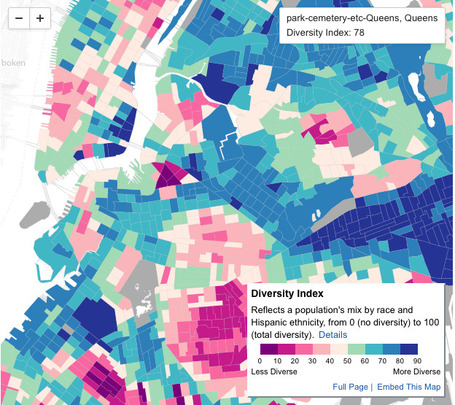WNYC News Blog - Micropolis: A Look at the Least Diverse Neighborhood in the City | Datavisualisation & g&eacute;opolitique | Scoop.it