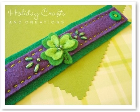Kids Sewing Projects: Felt Shamrock Bracelet | Easy Sewing Projects for Kids | Scoop.it