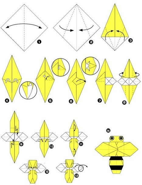 Abeille en origami | apiculture31 | Scoop.it