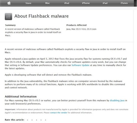 Malware Flashback : Apple pr&eacute;pare son patch et contacte les FAI | Apple, Mac, iOS4, iPad, iPhone and (in)security... | Scoop.it