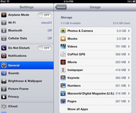 How to Find Content Taking Up the Most Space on Your iPad | iPad Academy | SFSD iPad Scoop | Scoop.it