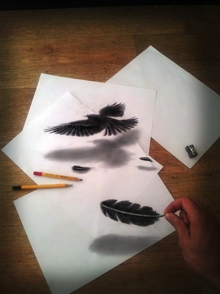 Mind-Boggling 3D Drawings on Flat Sheets of Paper | Machinimania | Scoop.it