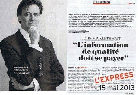 John Micklethwait: "L'information de qualit&eacute; doit se payer" | M&eacute;diaZz | Scoop.it